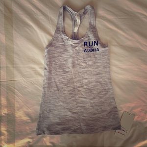 Lululemon striped Run with Aloha racerback tank